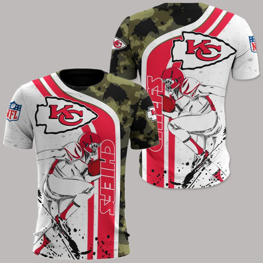 Kansas City Chiefs Camouflage Player 3D Polo Shirt - Moonbestprint