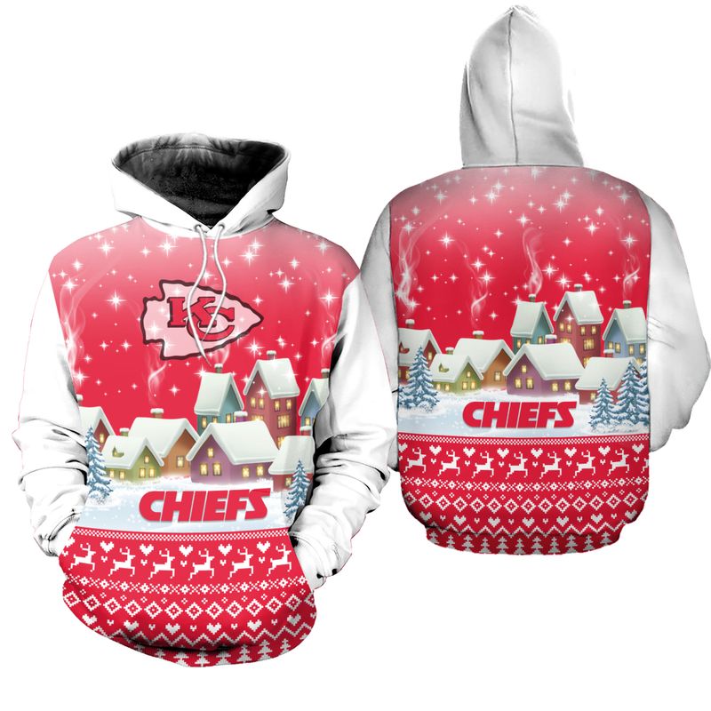 Kansas City Chiefs Christmas Pattern Hoodie Zip Up Hoodie Nla038110 - Moonbestprint