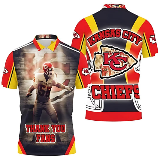 Kansas City Chiefs Derrick Thomas 58 3D Polo Shirt - Moonbestprint
