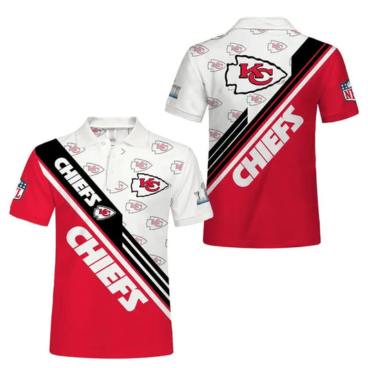 Kansas City Chiefs Dynamic Striker Polo Shirt - Moonbestprint