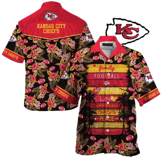 Kansas City Chiefs Unisex Graphic Hawaiian Shirt Family Spirit Gift - Moonbestprint