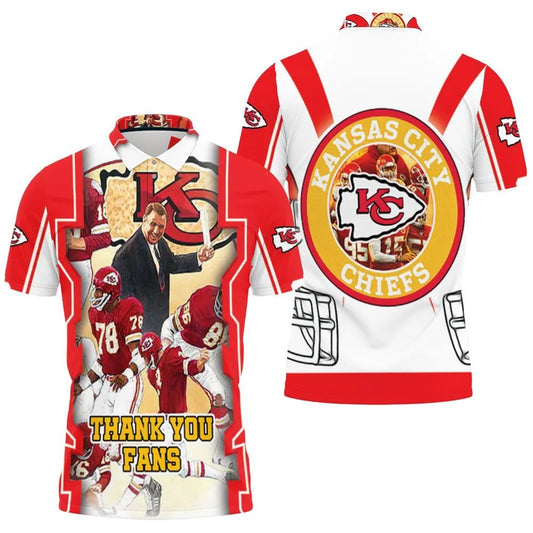 Kansas City Chiefs Fan Tribute Vintage 3D Polo Shirt - Moonbestprint