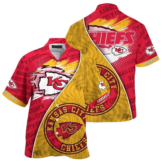 Kansas City Chiefs Vintage Graphic Hawaiian Shirt Unisex Fan Tee - Moonbestprint