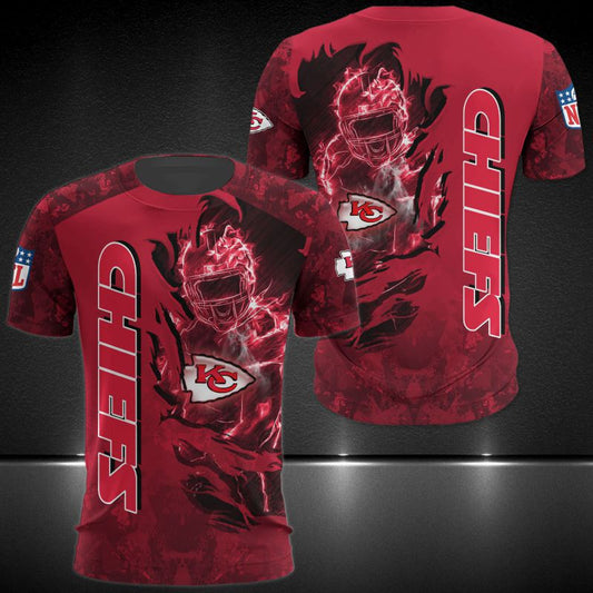 Kansas City Chiefs Fiery Player 3D Polo Shirt - Moonbestprint