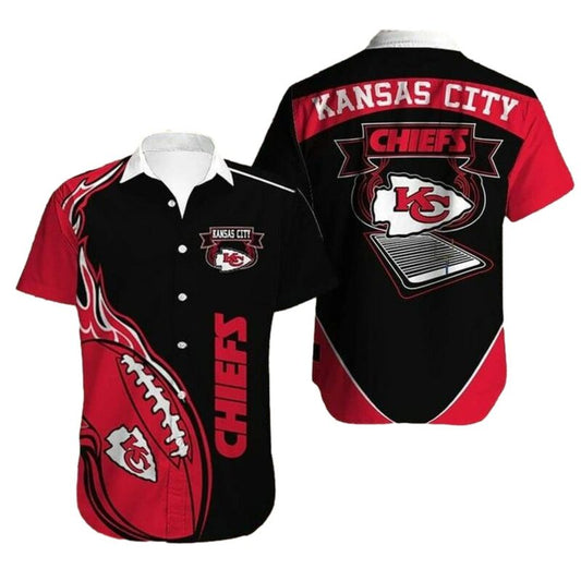 Kansas City Chiefs Fireball Heat Graphic Hawaiian Shirt Unisex Gift - Moonbestprint
