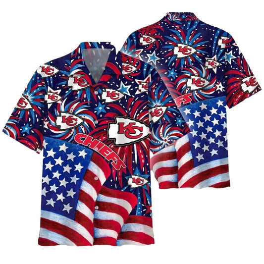 Kansas City Chiefs Graphic Hawaiian Shirt Unisex Aloha Shirt Gift - Moonbestprint