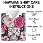 Kansas City Chiefs Skull Flowers Hawaiian Shirt Unisex Graphic Tee - Moonbestprint