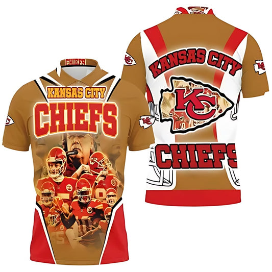 Kansas City Chiefs Golden Champions 3D Polo Shirt - Moonbestprint