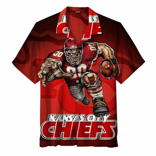 Kansas City Chiefs Mascot Red Hawaiian Shirt Unisex Graphic Tee - Moonbestprint