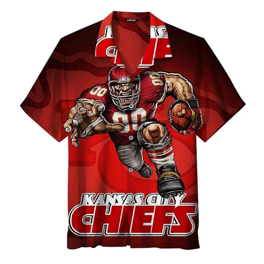 Kansas City Chiefs Mascot Red Hawaiian Shirt Unisex Graphic Tee - Moonbestprint