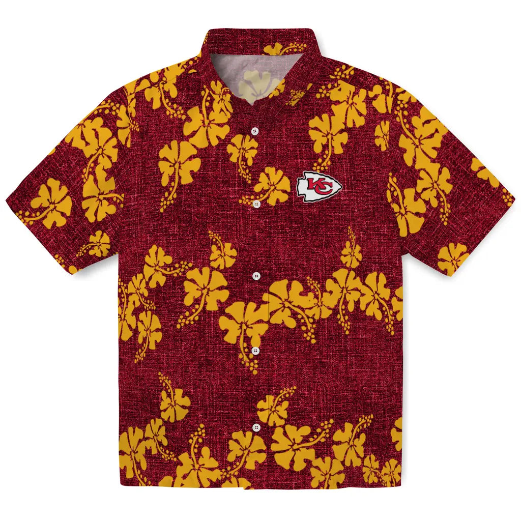 Kansas City Chiefs Hawaiian Shirt - 50th State Flower | Moonbestprint