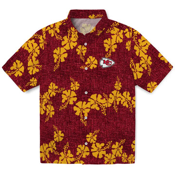 Kansas City Chiefs Hawaiian Shirt - 50th State Flower | Moonbestprint