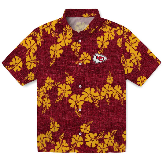 Kansas City Chiefs Hawaiian Shirt - 50th State Flower | Moonbestprint