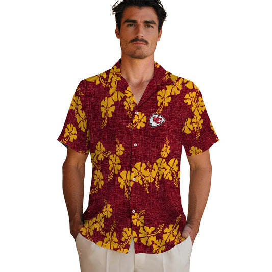 Kansas City Chiefs Hawaiian Shirt - 50th State Flower | Moonbestprint
