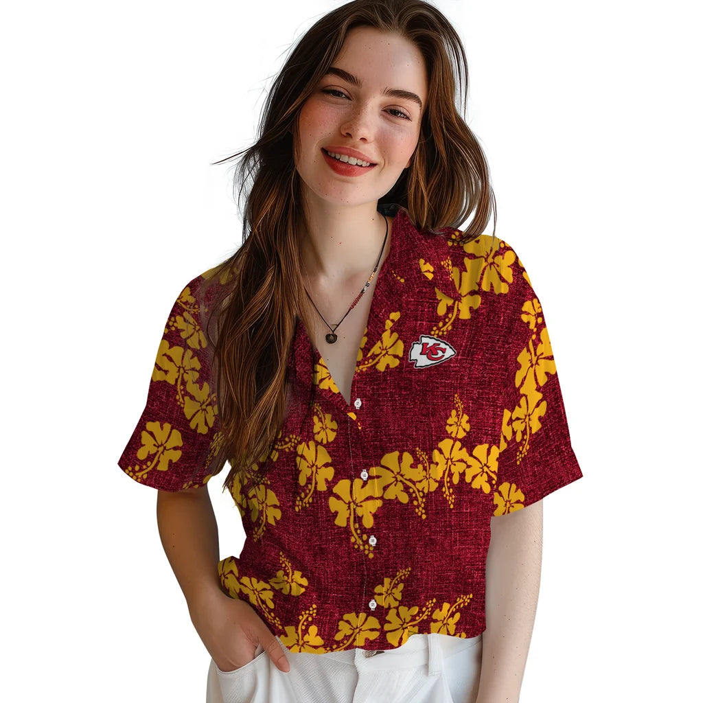 Kansas City Chiefs Hawaiian Shirt - 50th State Flower | Moonbestprint