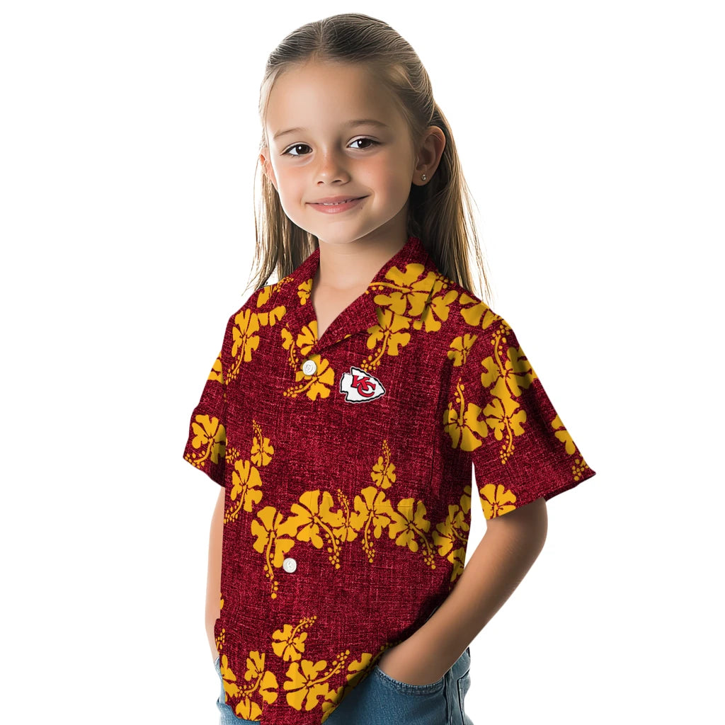 Kansas City Chiefs Hawaiian Shirt - 50th State Flower | Moonbestprint