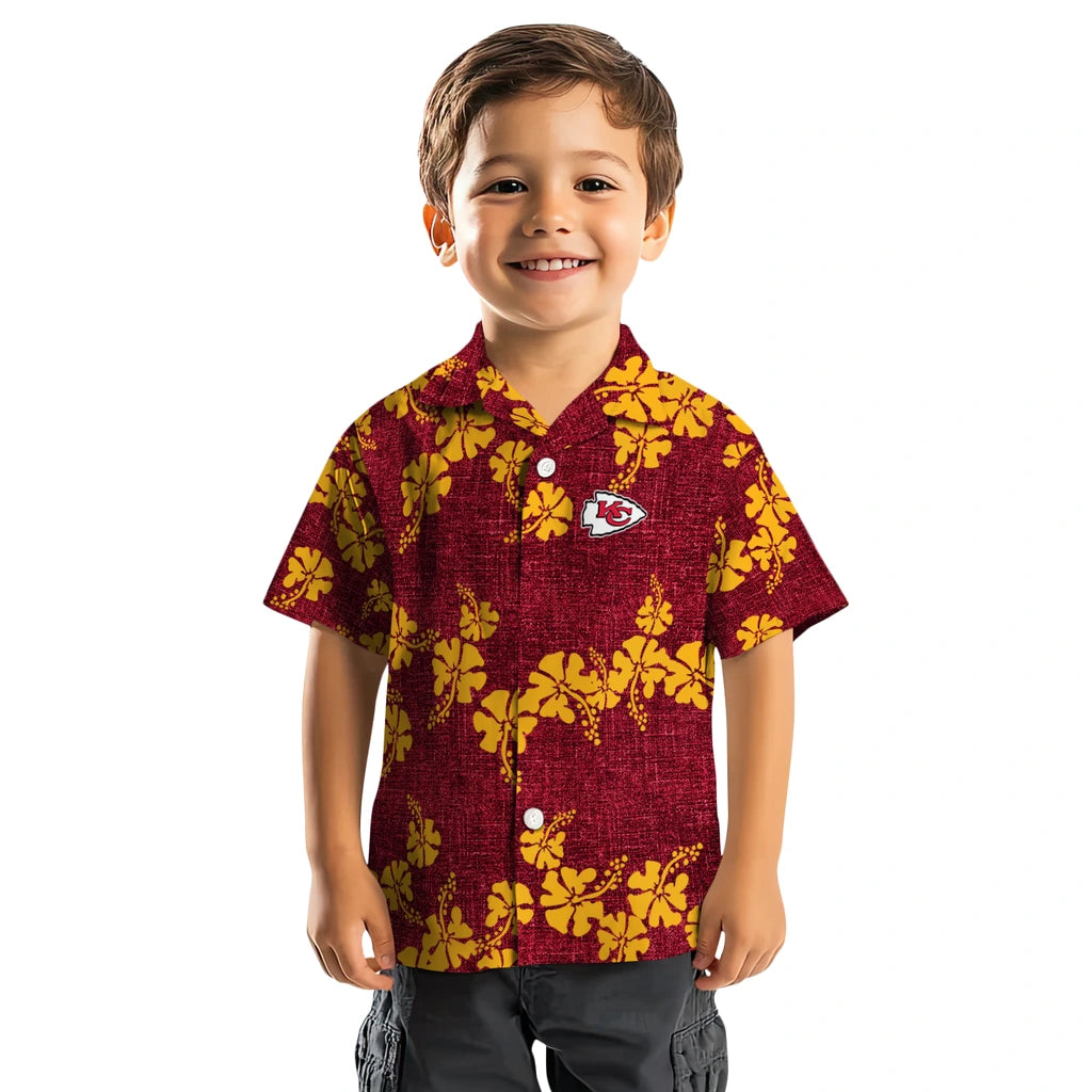 Kansas City Chiefs Hawaiian Shirt - 50th State Flower | Moonbestprint