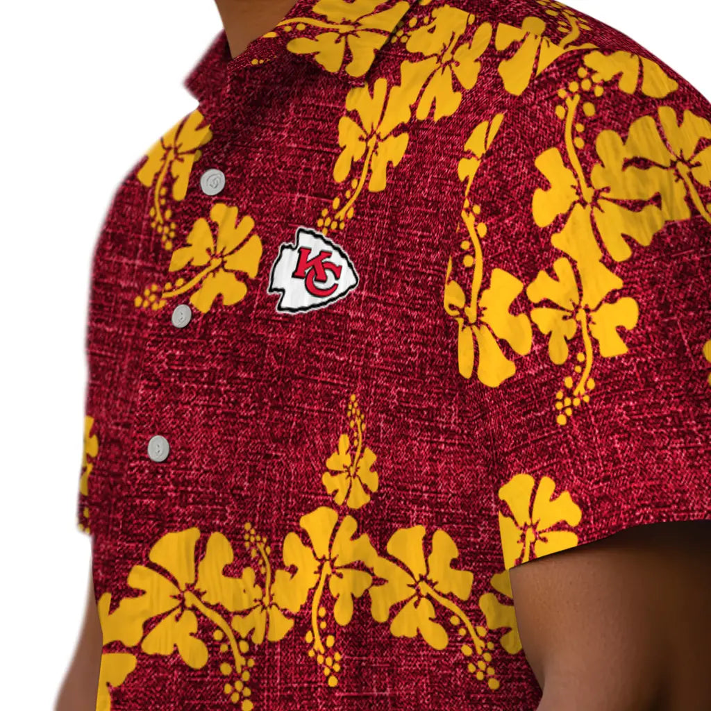 Kansas City Chiefs Hawaiian Shirt - 50th State Flower | Moonbestprint