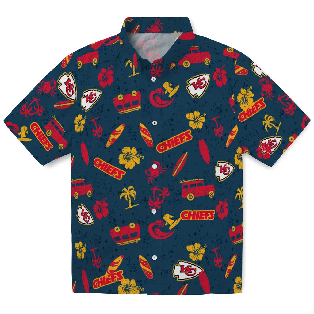 Kansas City Chiefs Hawaiian Shirt - Beach Vibe | Moonbestprint