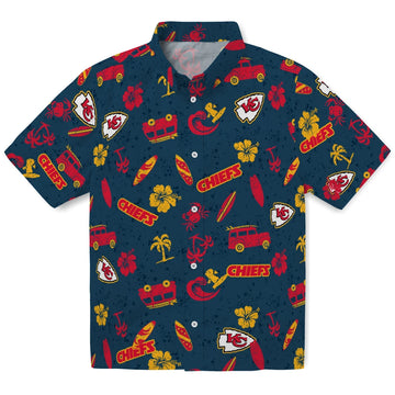 Kansas City Chiefs Hawaiian Shirt - Beach Vibe | Moonbestprint