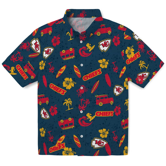 Kansas City Chiefs Hawaiian Shirt - Beach Vibe | Moonbestprint