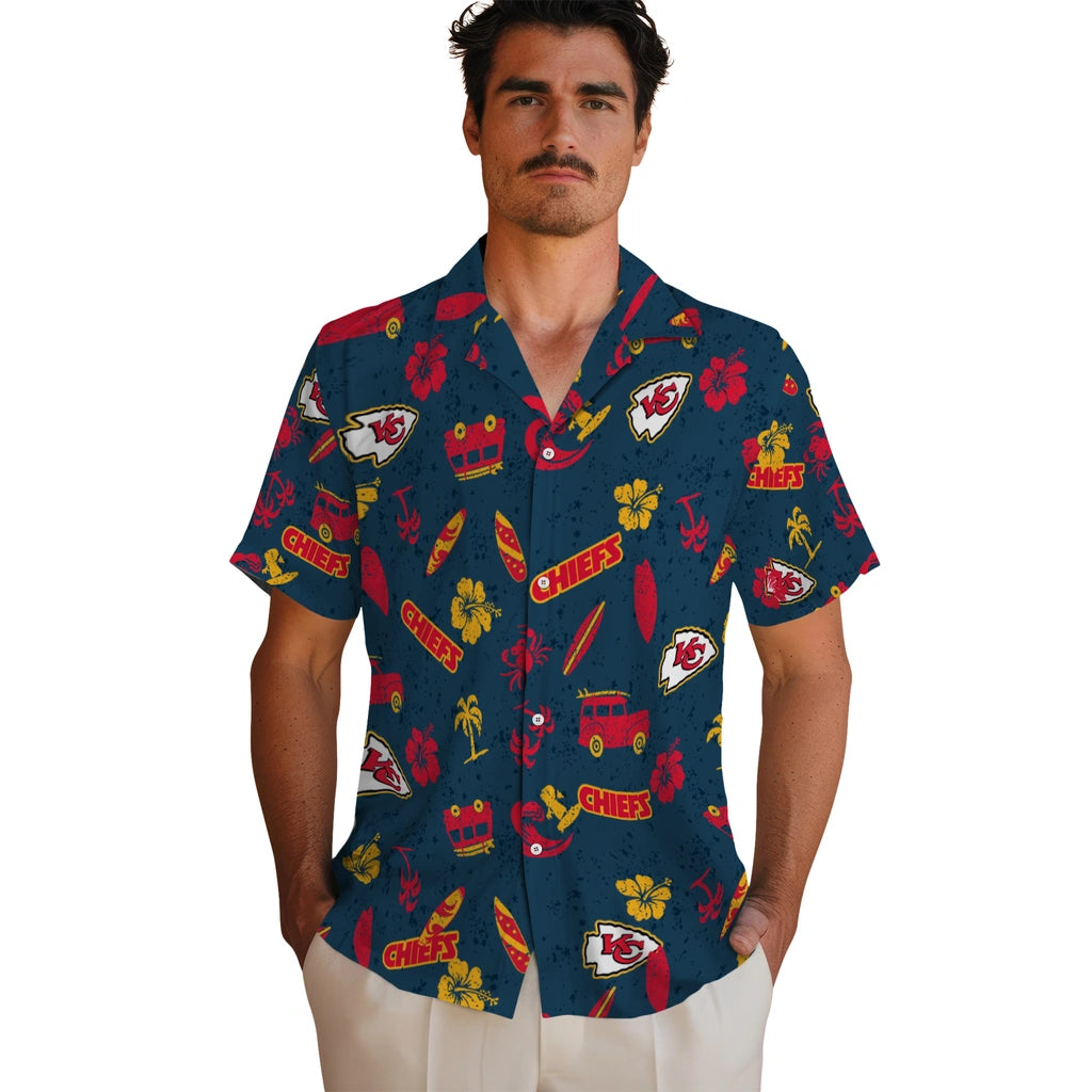 Kansas City Chiefs Hawaiian Shirt - Beach Vibe | Moonbestprint
