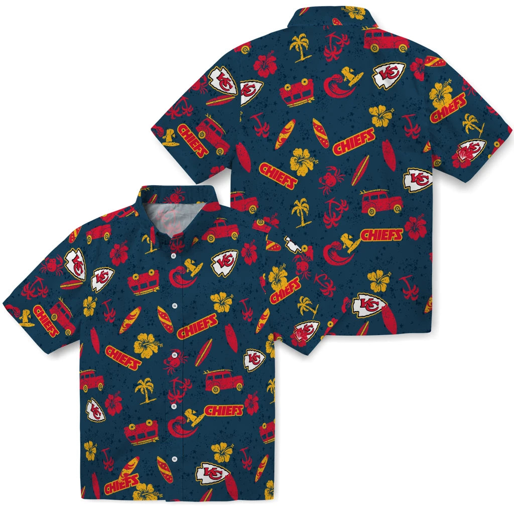 Kansas City Chiefs Hawaiian Shirt - Beach Vibe | Moonbestprint