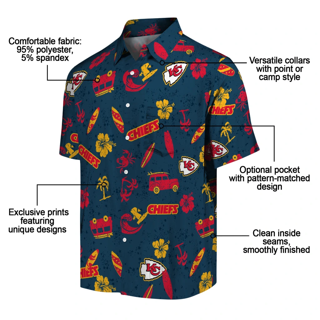 Kansas City Chiefs Hawaiian Shirt - Beach Vibe | Moonbestprint