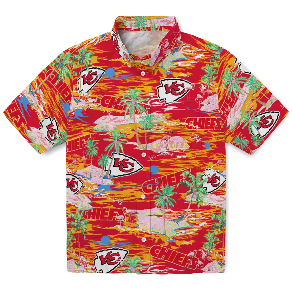 Kansas City Chiefs Flamingo Retreat 2026 Hawaiian Shirt – Moonbestprint