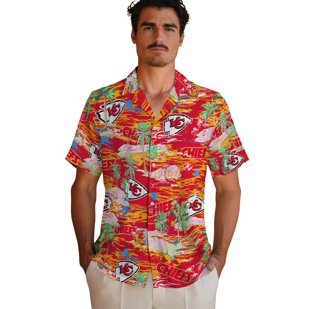 Kansas City Chiefs Flamingo Retreat 2026 Hawaiian Shirt – Moonbestprint