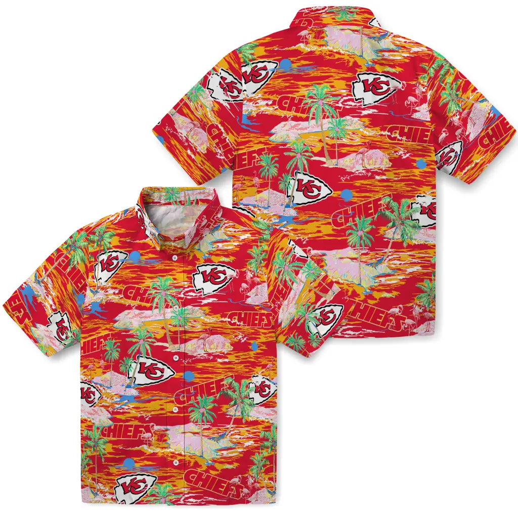 Kansas City Chiefs Flamingo Retreat 2026 Hawaiian Shirt – Moonbestprint
