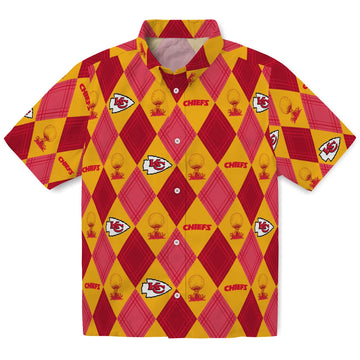 Kansas City Chiefs Hawaiian Shirt - Golfing Plaid | Moonbestprint
