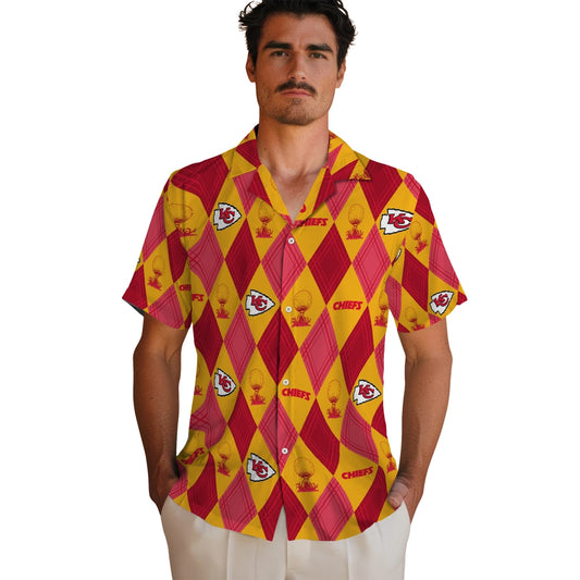 Kansas City Chiefs Hawaiian Shirt - Golfing Plaid | Moonbestprint
