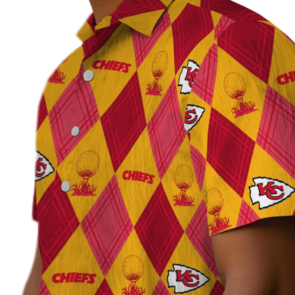 Kansas City Chiefs Hawaiian Shirt - Golfing Plaid | Moonbestprint