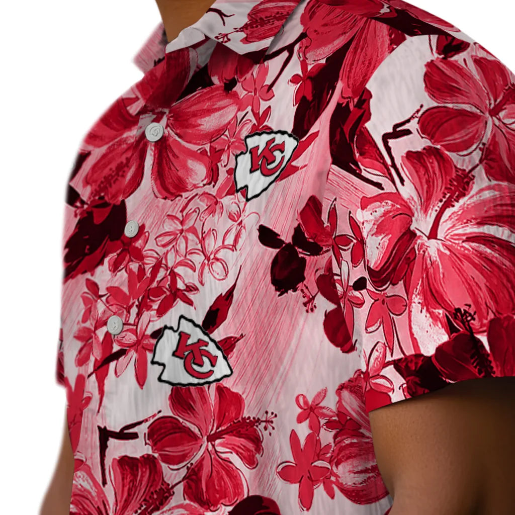 Kansas City Chiefs Hawaiian Shirt - Hibiscus Arrangement | Moonbestprint