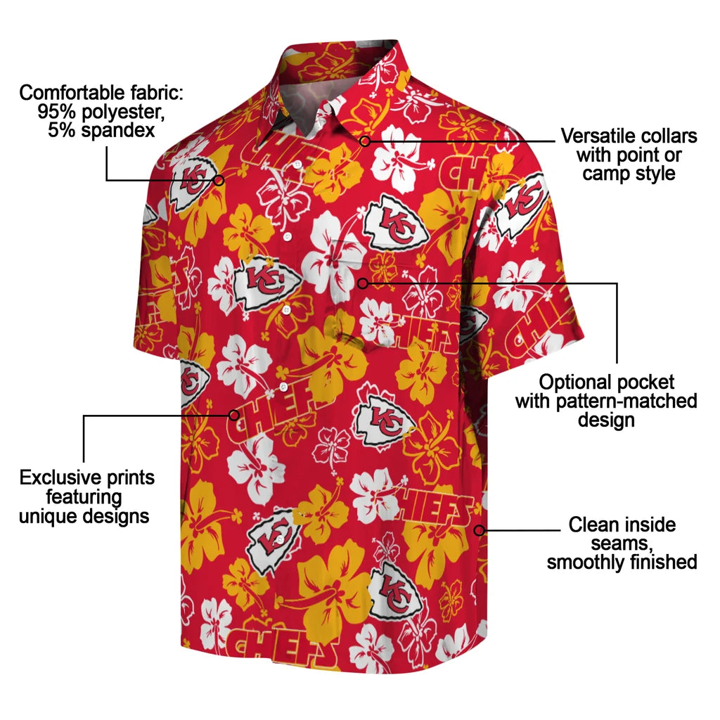 Kansas City Chiefs Hibiscus Bloom Hawaiian Shirt – Moonbestprint