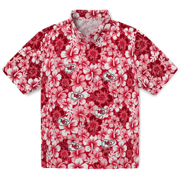 Kansas City Chiefs Hawaiian Shirt - Hibiscus Blooms | Moonbestprint