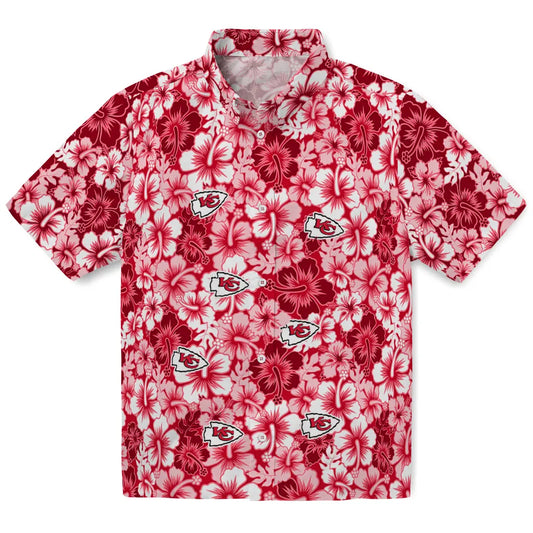 Kansas City Chiefs Hawaiian Shirt - Hibiscus Blooms | Moonbestprint