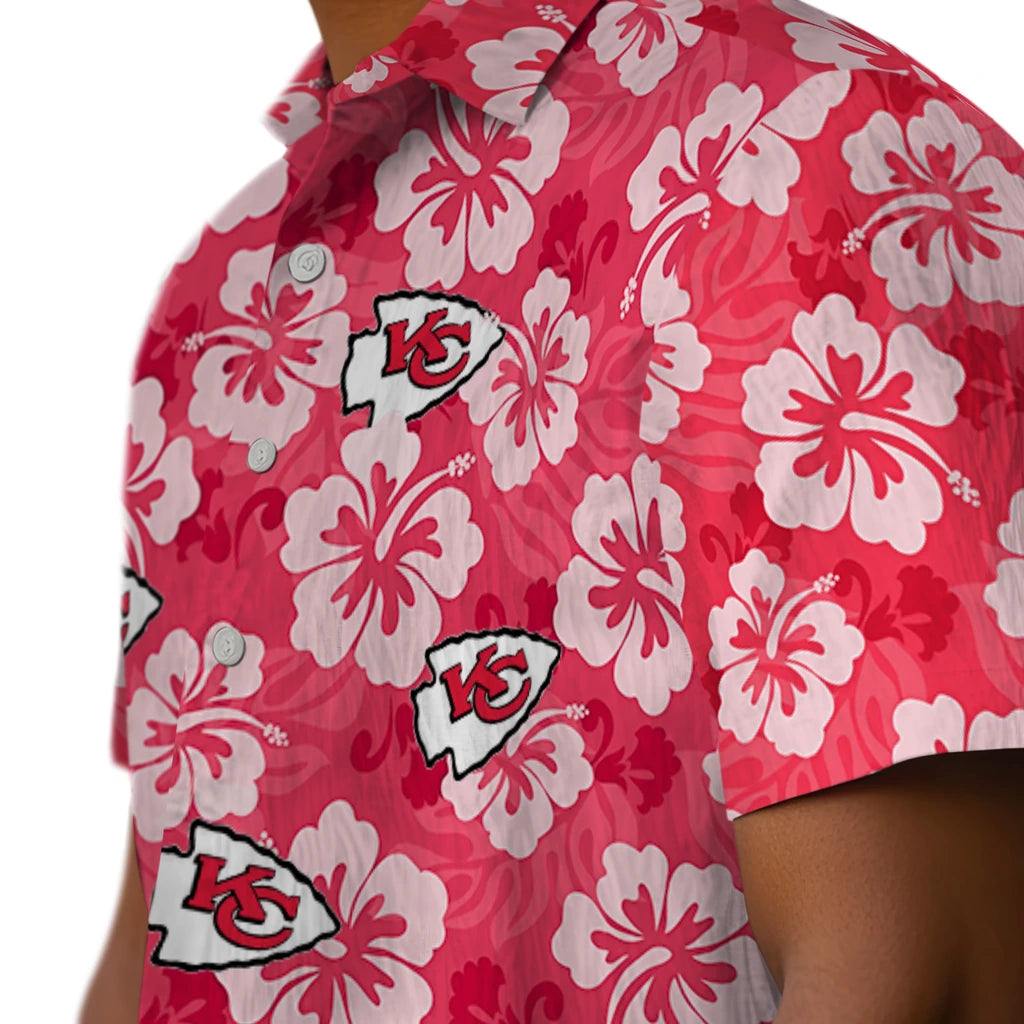 Kansas City Chiefs Hawaiian Shirt - Hibiscus Cluster | Moonbestprint