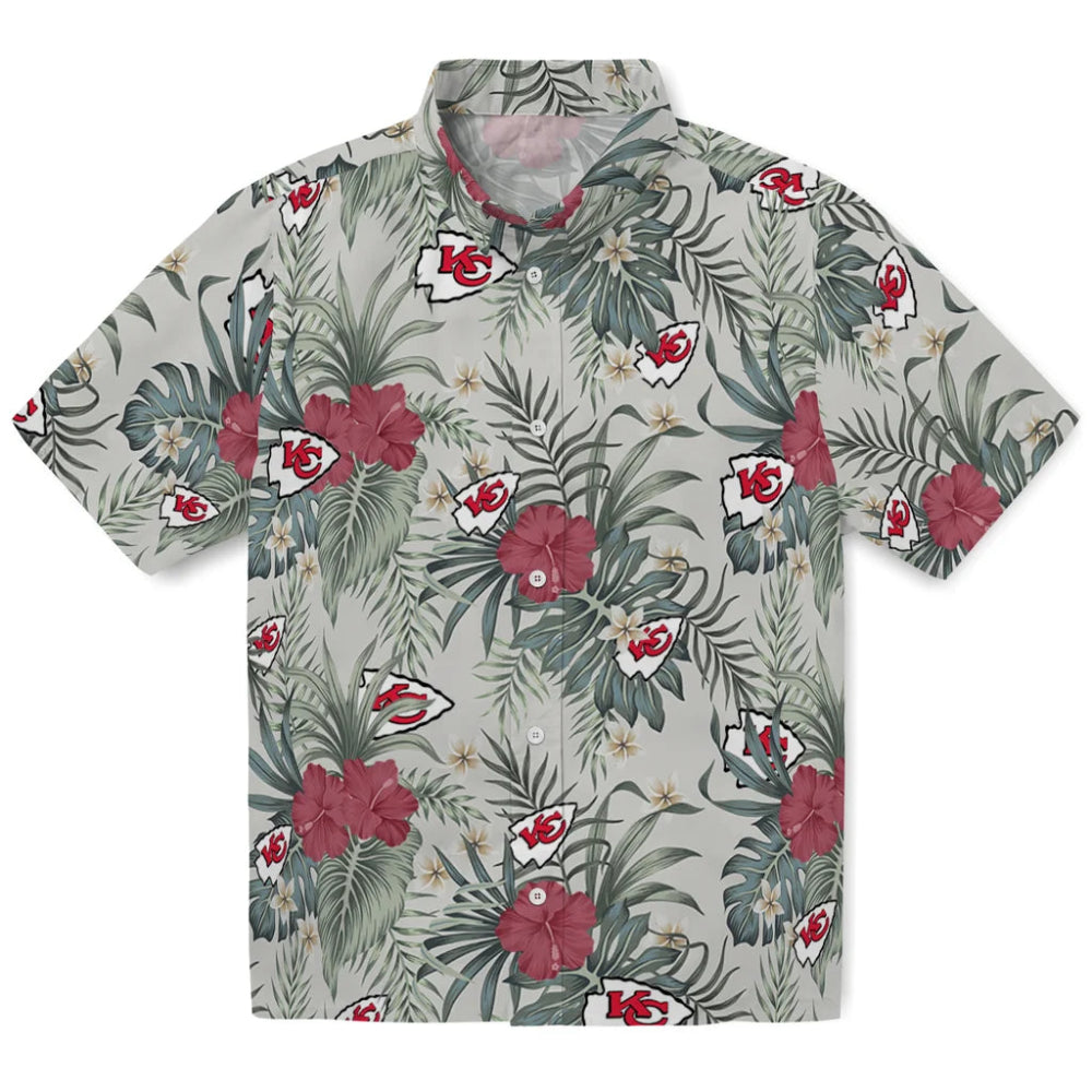 Kansas City Chiefs Hawaiian Shirt - Hibiscus Designs | Moonbestprint