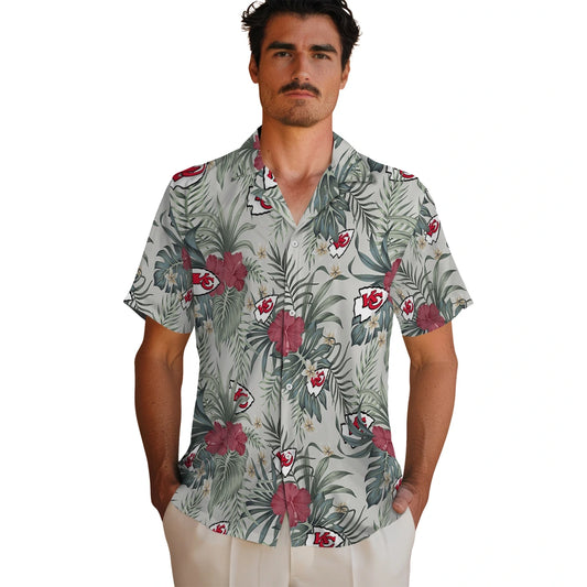 Kansas City Chiefs Hawaiian Shirt - Hibiscus Designs | Moonbestprint