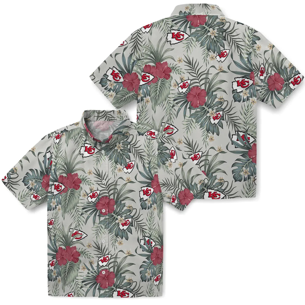 Kansas City Chiefs Hawaiian Shirt - Hibiscus Designs | Moonbestprint