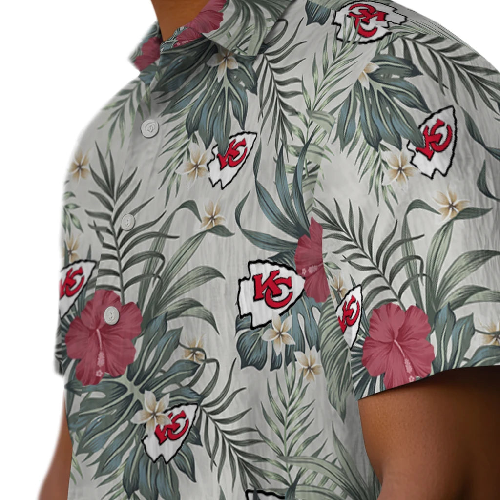 Kansas City Chiefs Hawaiian Shirt - Hibiscus Designs | Moonbestprint