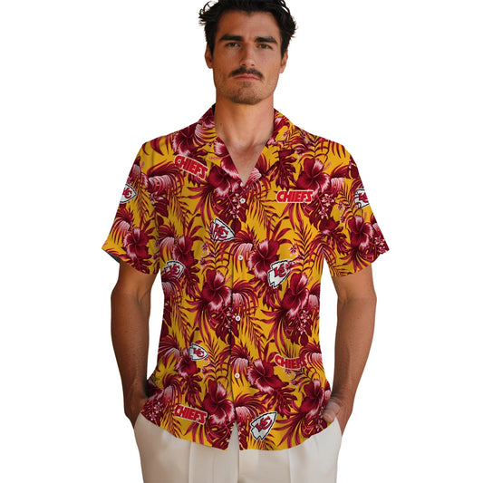 Kansas City Chiefs Hawaiian Shirt - Hibiscus Exotic | Moonbestprint