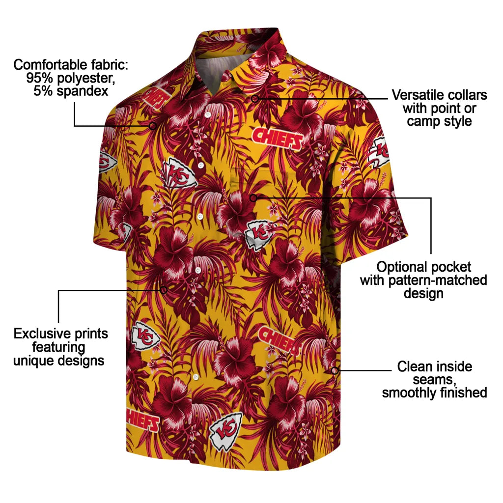 Kansas City Chiefs Hawaiian Shirt - Hibiscus Exotic | Moonbestprint