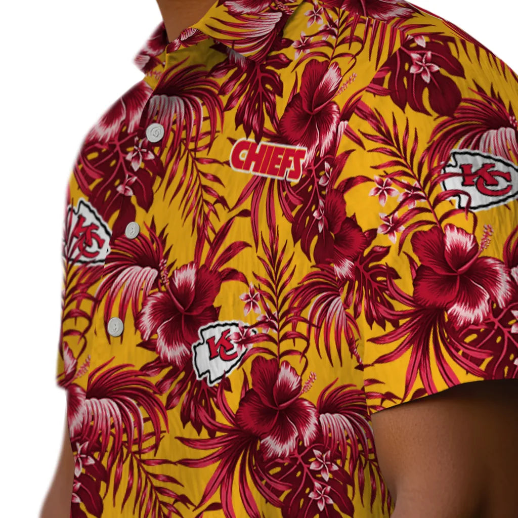 Kansas City Chiefs Hawaiian Shirt - Hibiscus Exotic | Moonbestprint