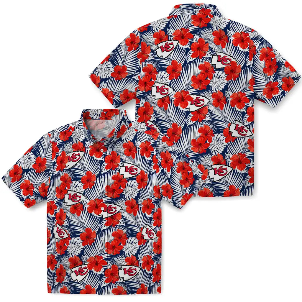 Kansas City Chiefs Hawaiian Shirt - Hibiscus Fiesta | Moonbestprint