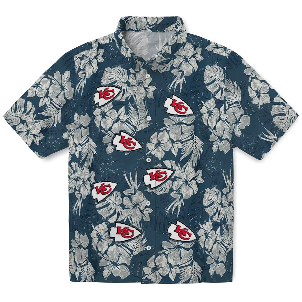 Kansas City Chiefs Hawaiian Shirt - Hibiscus Flowers | Moonbestprint