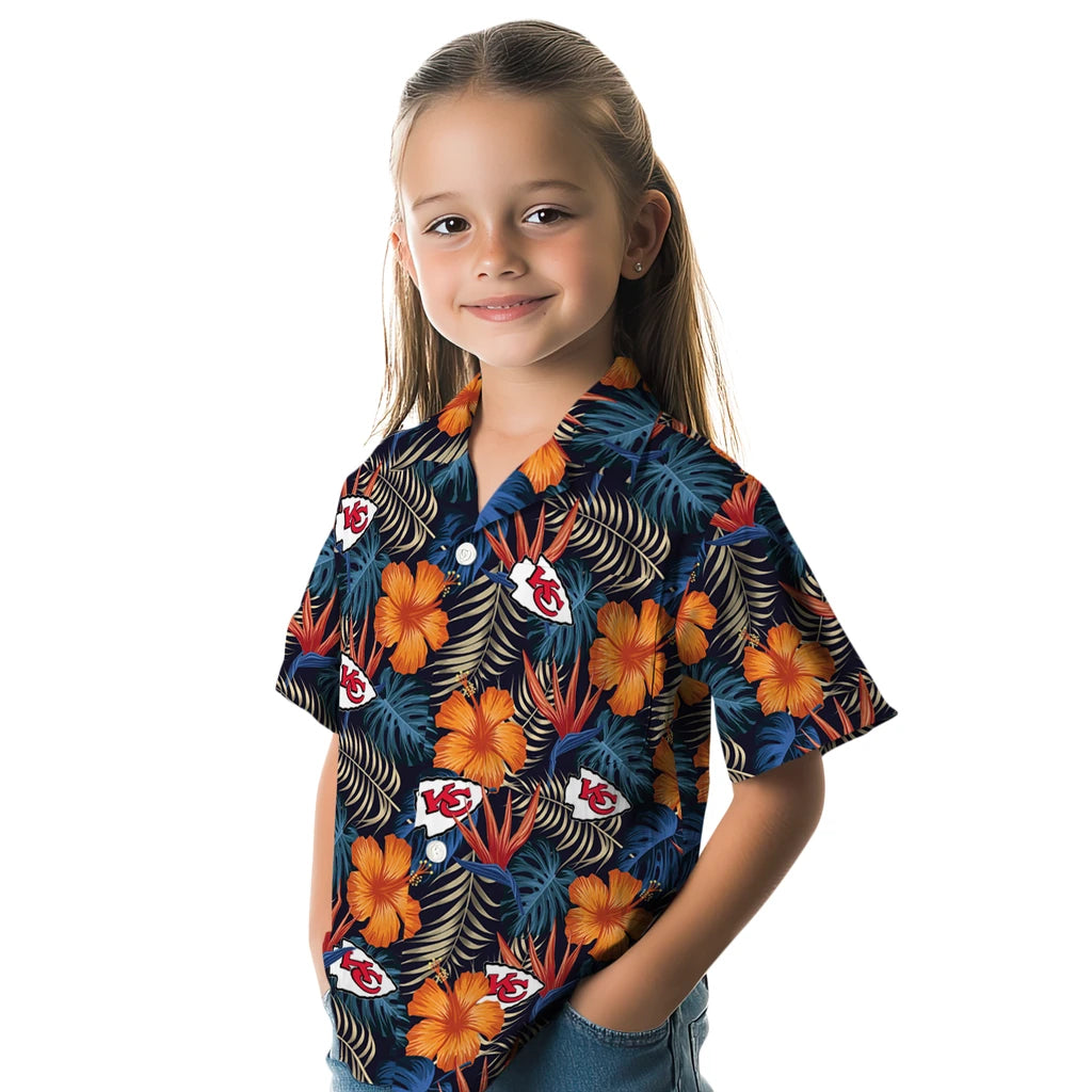 Kansas City Chiefs Hawaiian Shirt - Hibiscus Foliage | Moonbestprint