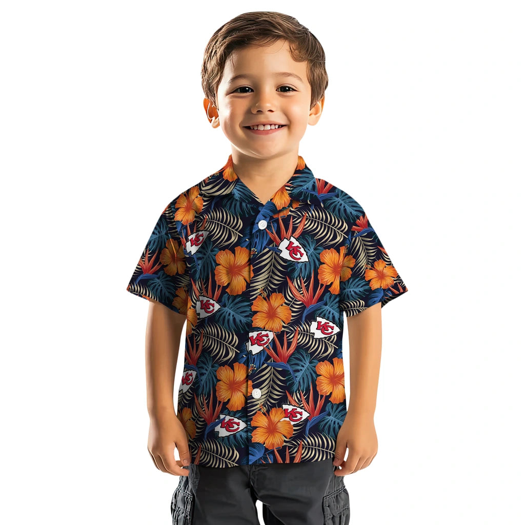 Kansas City Chiefs Hawaiian Shirt - Hibiscus Foliage | Moonbestprint